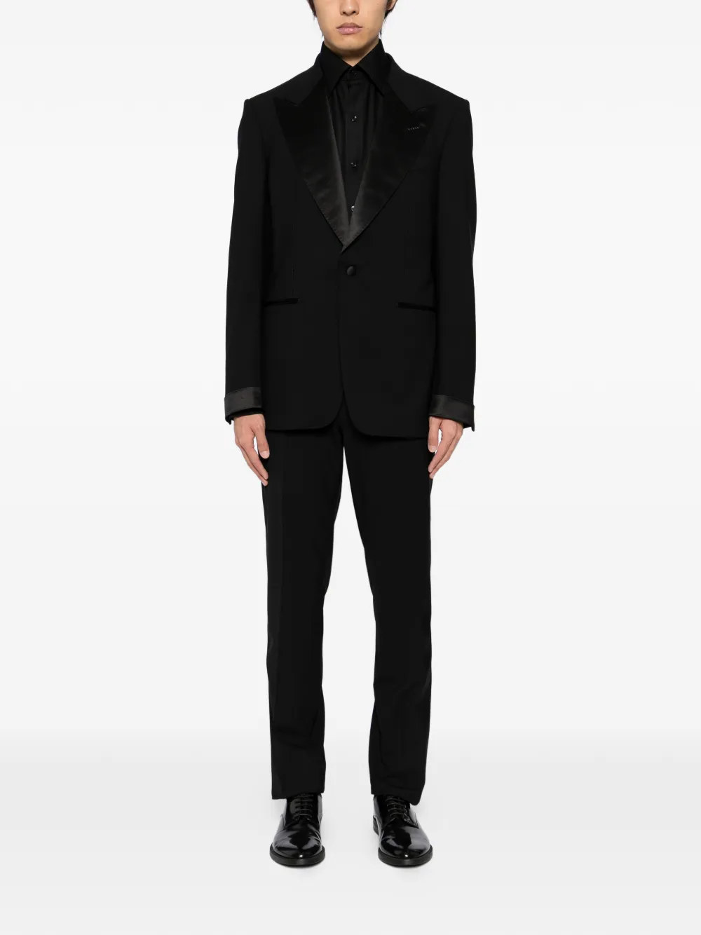 TOM FORD Twill overhemd met wassing - Zwart