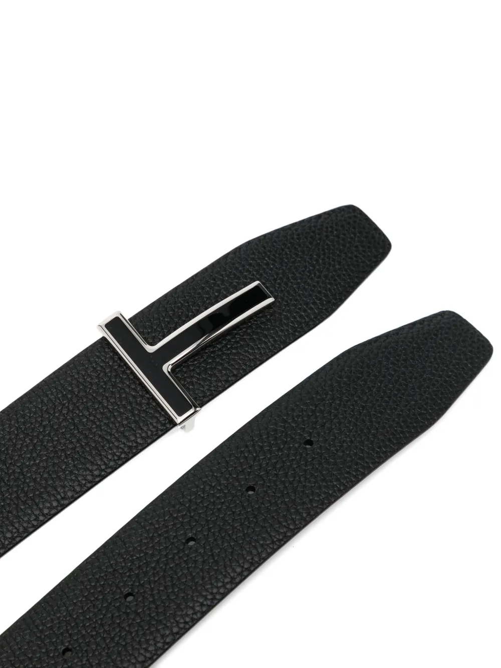 TOM FORD logo buckle belt - Zwart