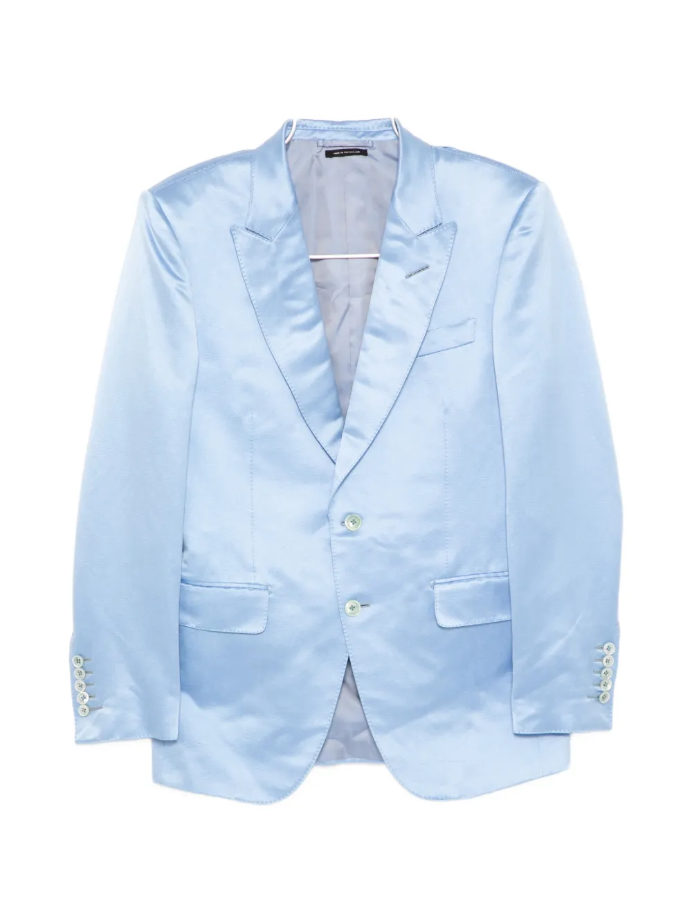 Tom Ford Satin Blazer In Blue