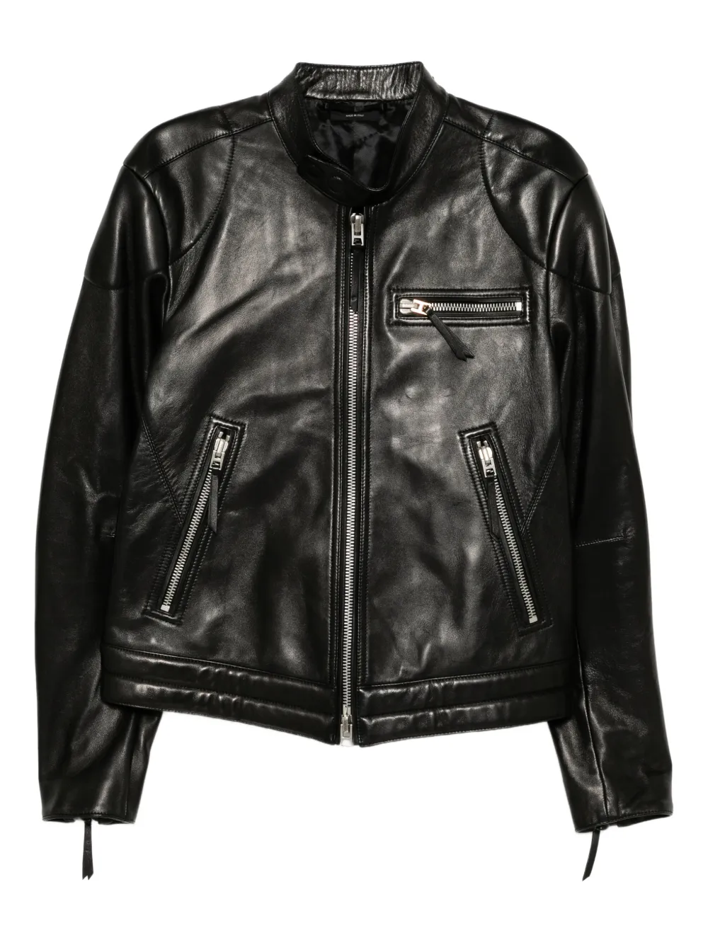 TOM FORD leather biker jacket - Nero