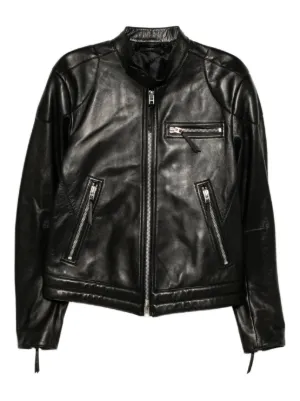 DSQUARED2 ベルテッド ライダースジャケット | ブラック | FARFETCH JP