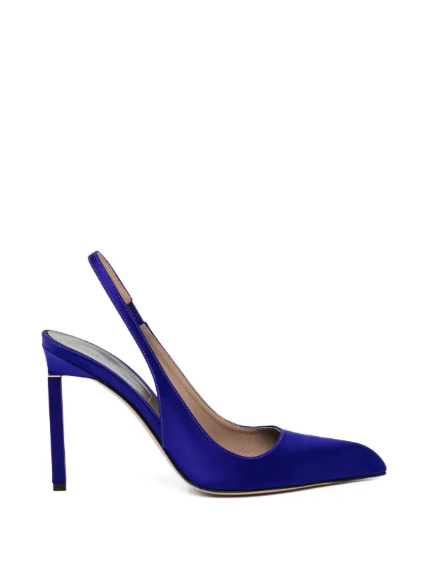 Tom Ford Satin T Slingbacks in Blue