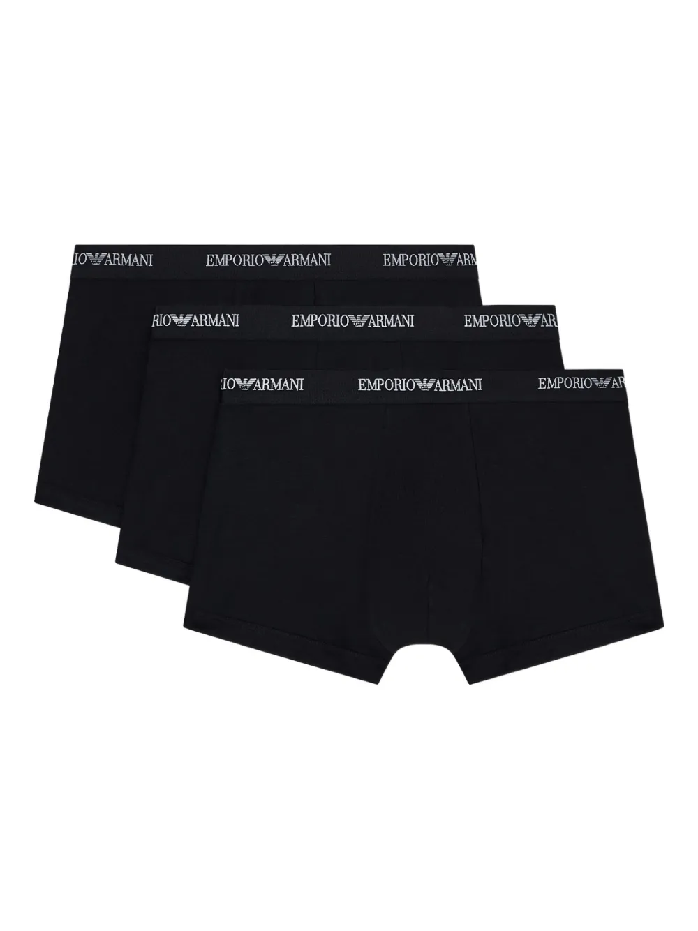 Emporio Armani contrasting-waistband boxers (set of three) - Nero