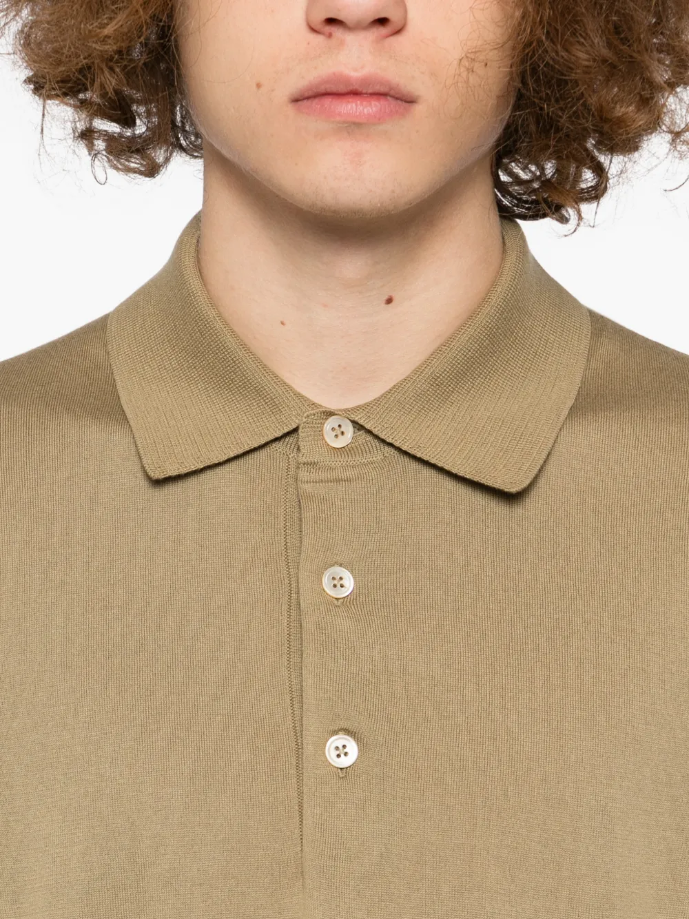 TOM FORD Gebreid poloshirt Beige