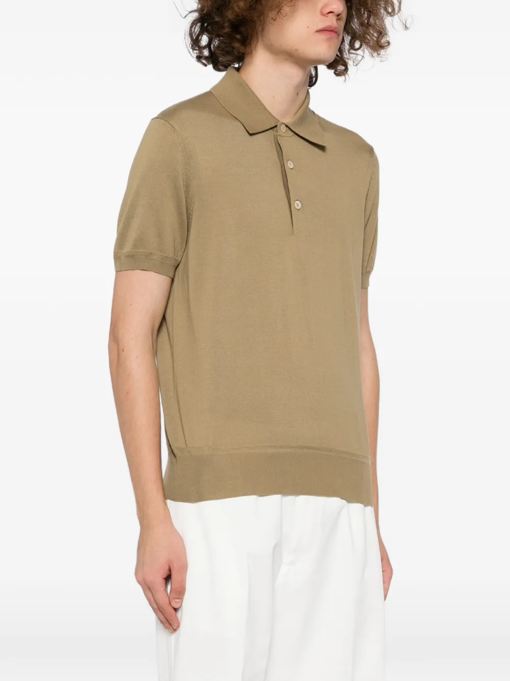 TOM FORD Gebreid poloshirt Beige