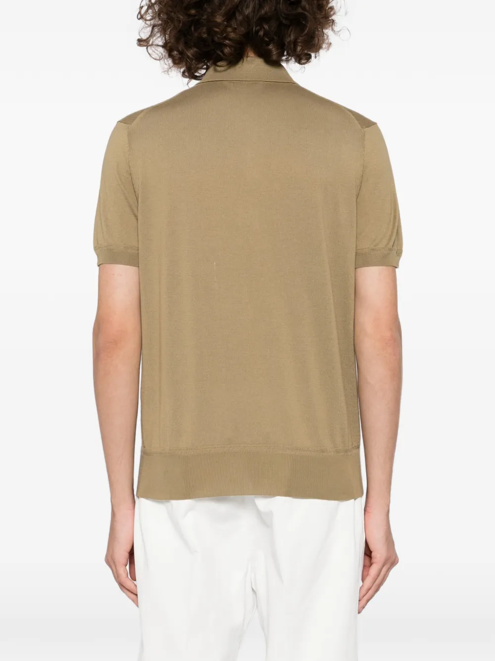 TOM FORD Gebreid poloshirt Beige