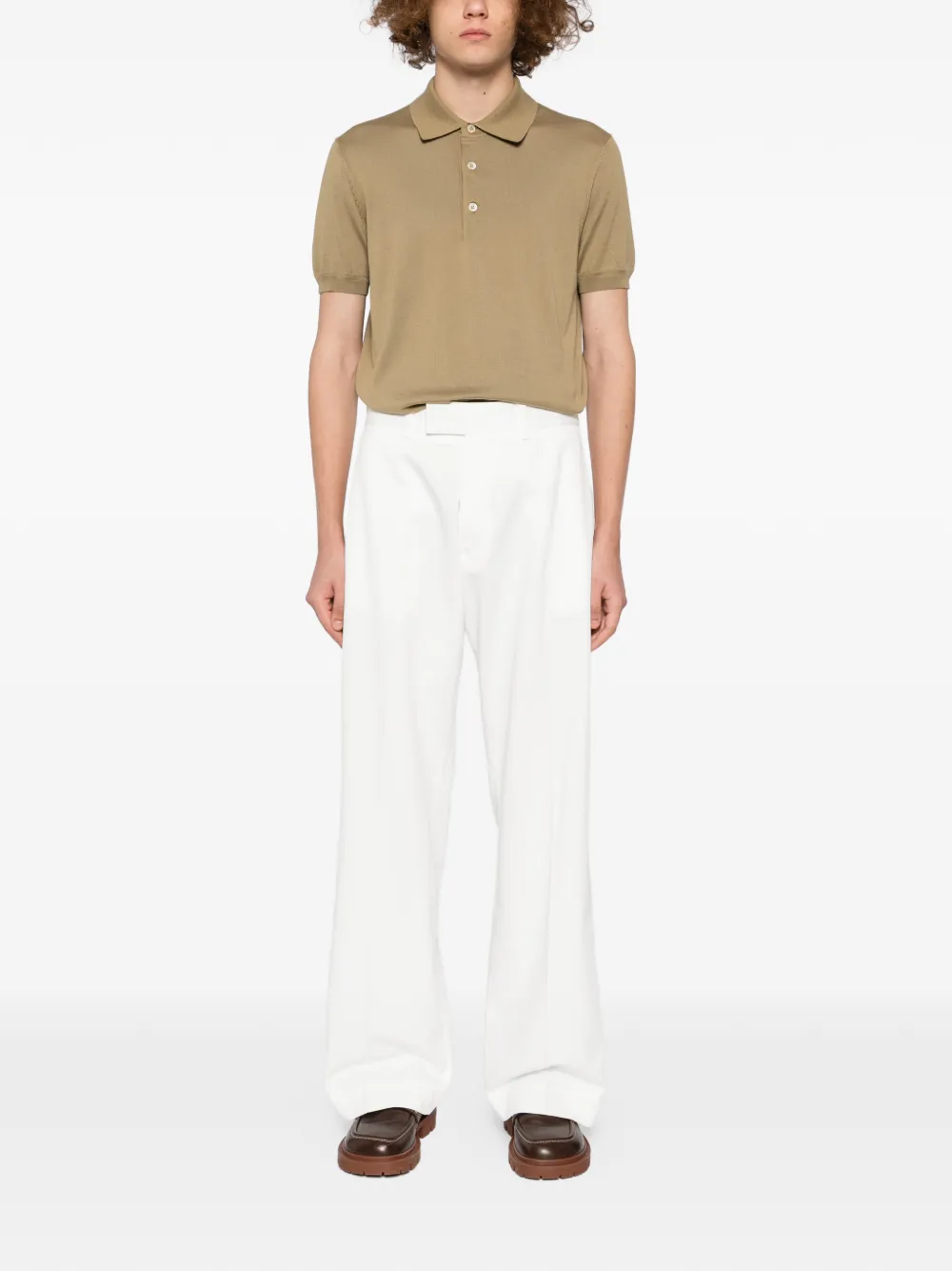 TOM FORD Gebreid poloshirt - Groen