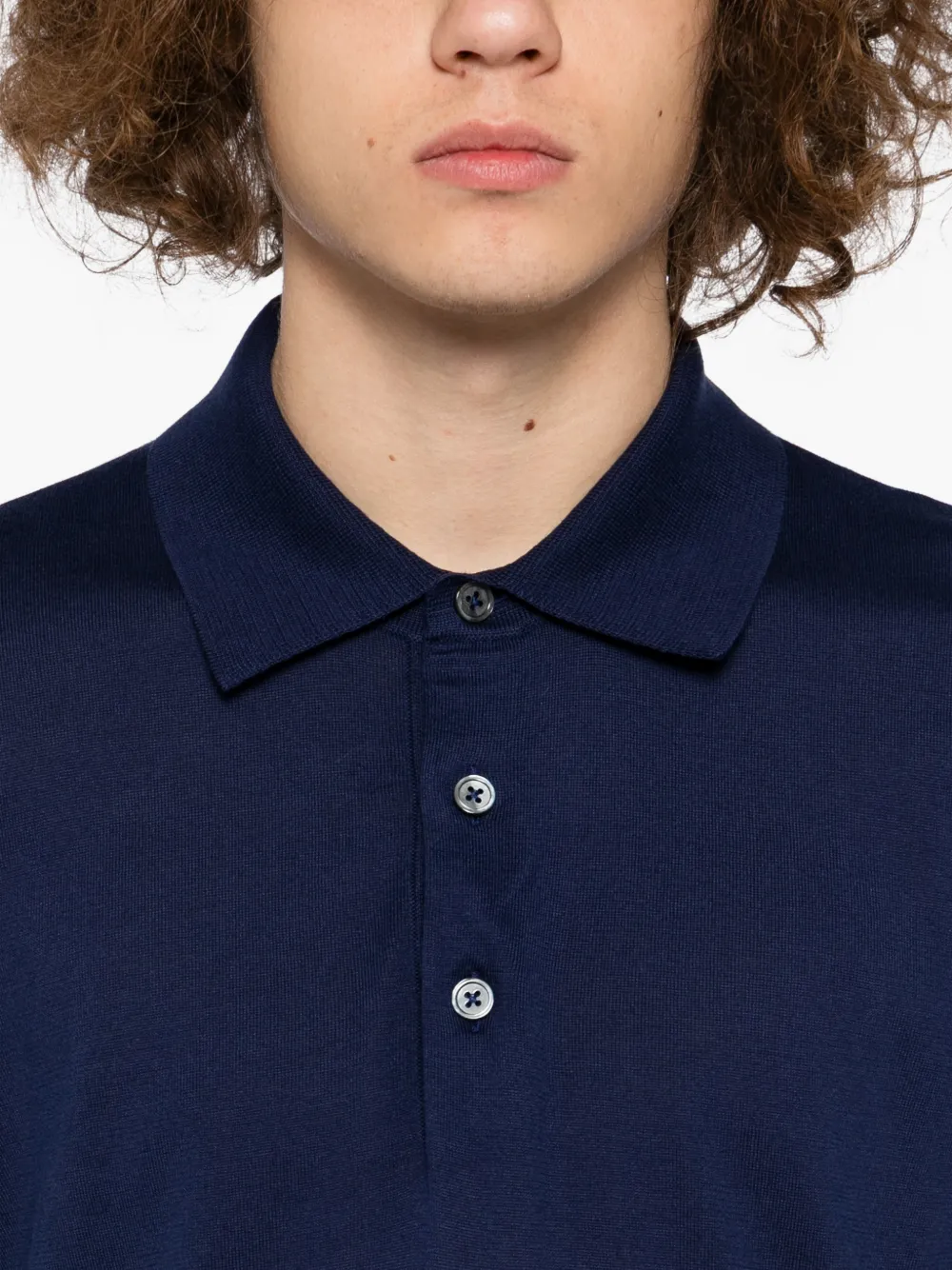 TOM FORD Gebreid poloshirt Blauw