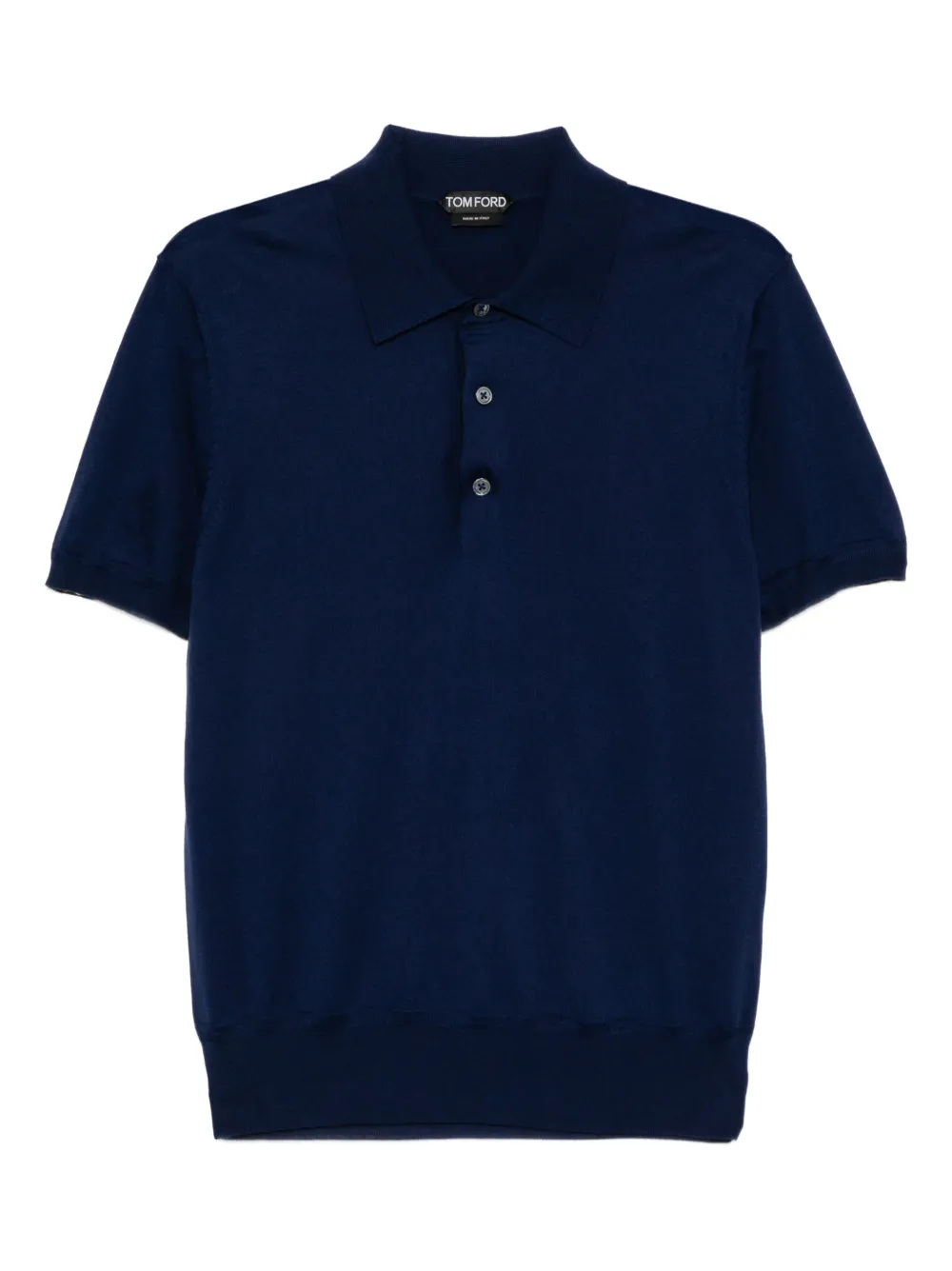 TOM FORD playera tipo polo tejida | azul | Image 1