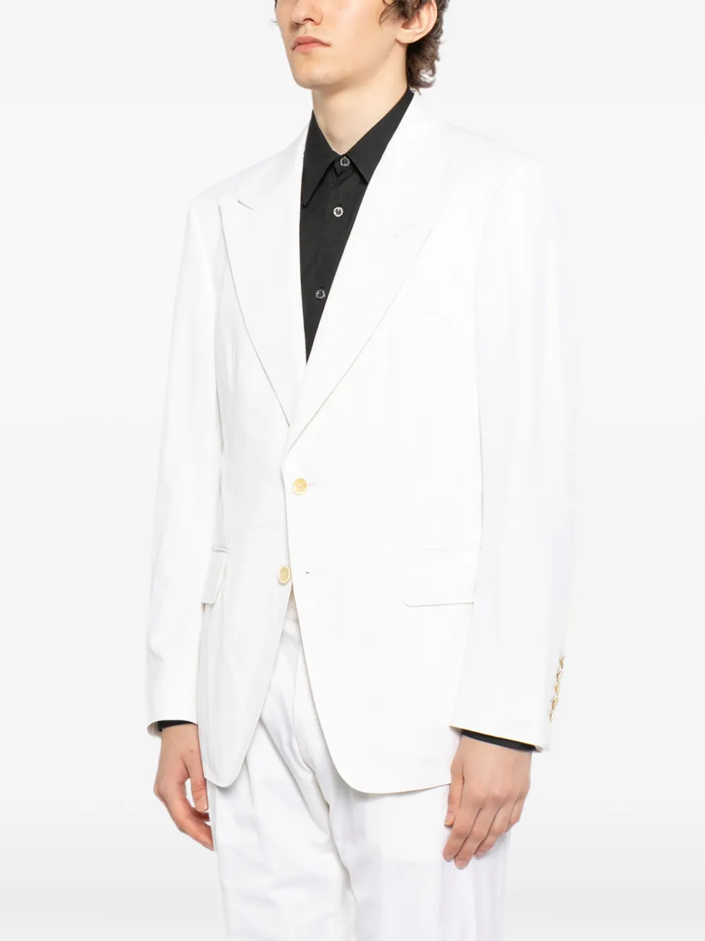 TOM FORD Blazer met enkele rij knopen Wit