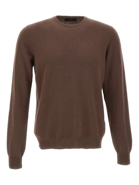 Gran Sasso sweater med rund hals og ribbet kant