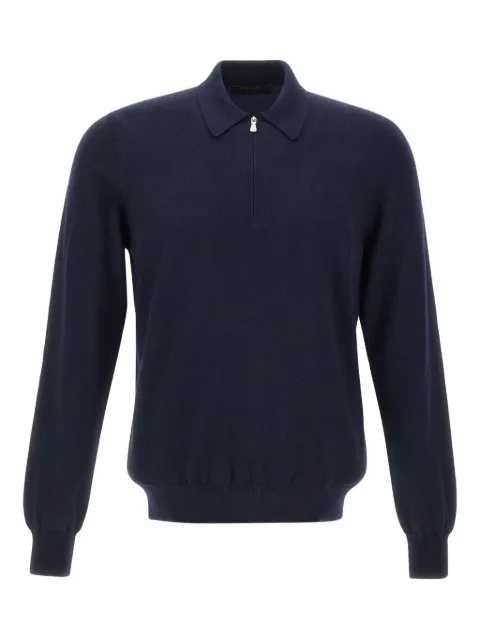Gran Sasso half-zip long-sleeve polo shirt