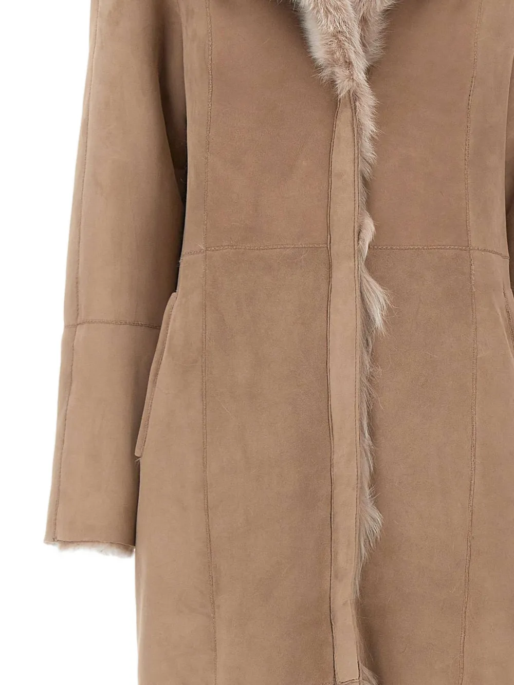 Hiso Maeve Fur-collar Coat In Neutral