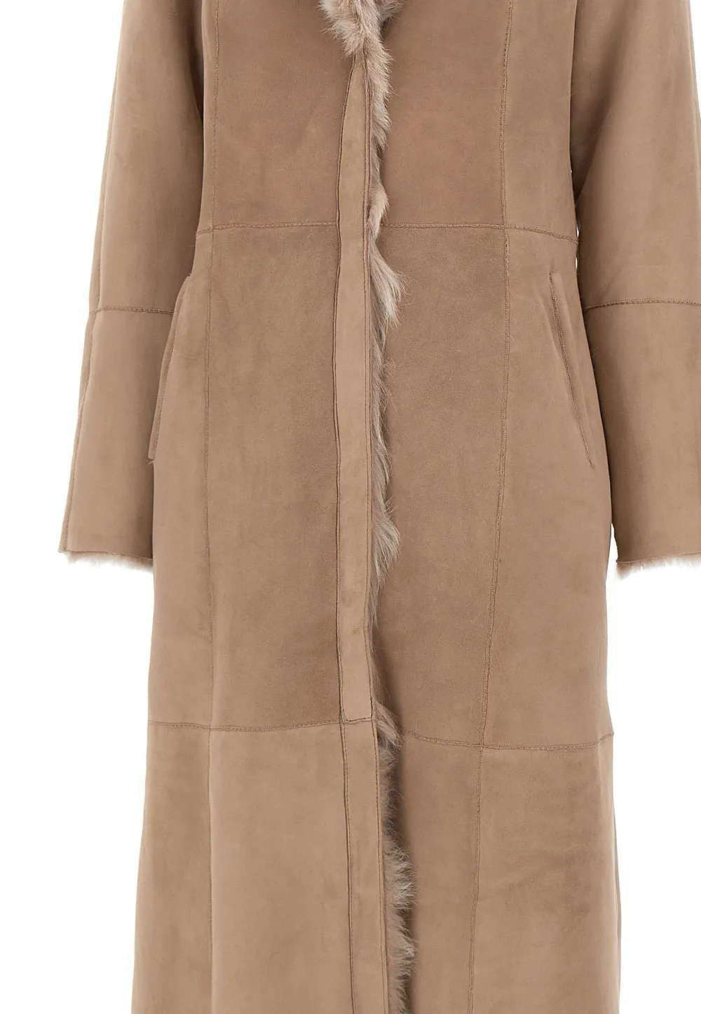 Hiso Maeve Fur-collar Coat In Neutral