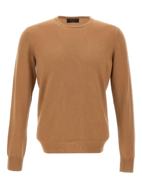 Gran Sasso sweater med rund hals og ribbet kant