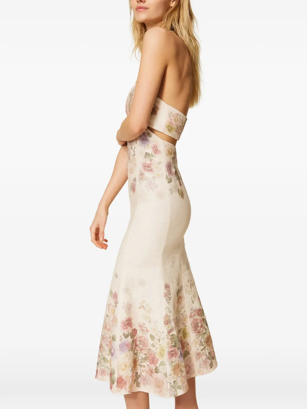 TWINSET Jurk met bloemenprint Beige