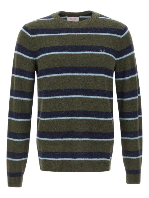Sun68 logo-detail striped sweater
