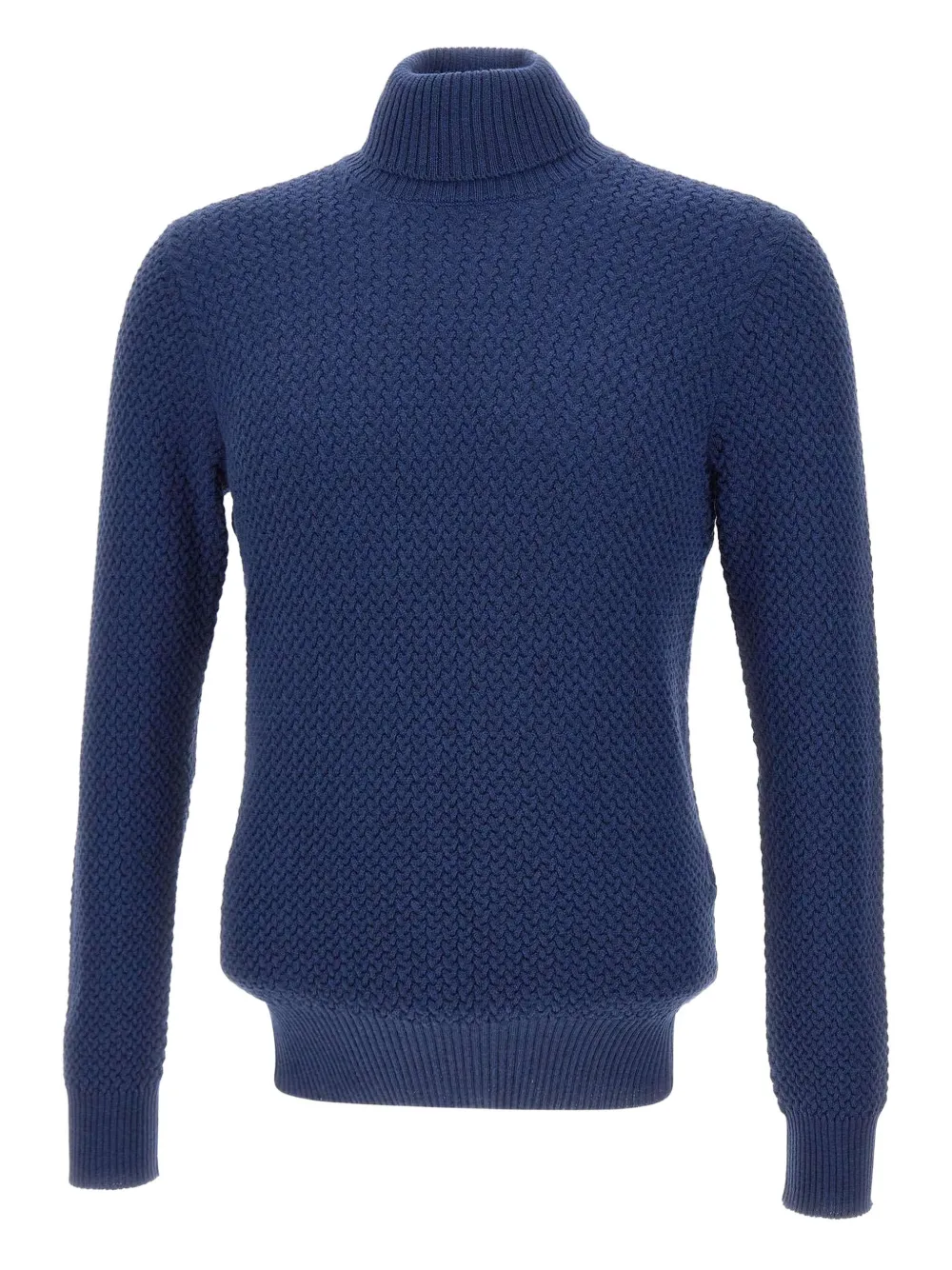 Gran Sasso textured turtleneck sweater | Blue | Image 1