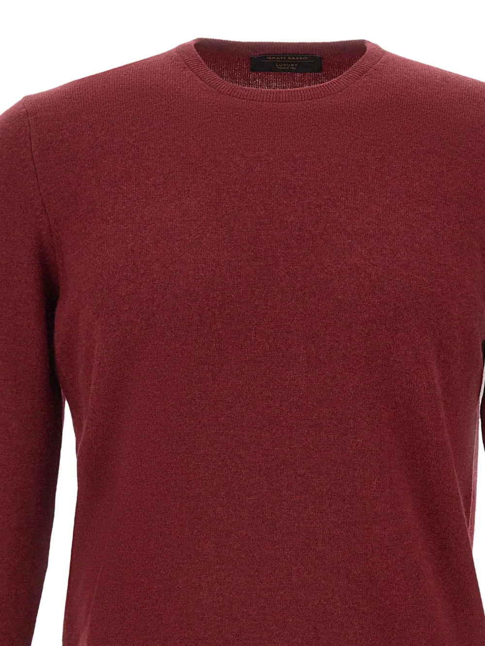 Gran Sasso Trui met ronde hals en geribbelde afwerking Rood