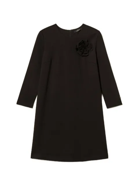 TWINSET floral-brooch mini dress