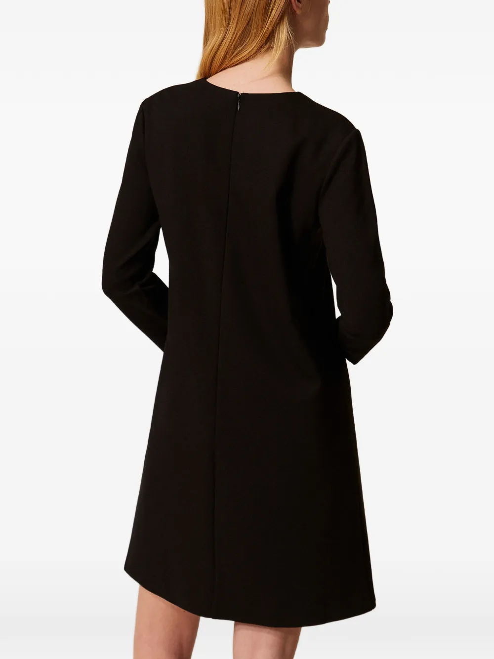 TWINSET Mini-jurk met bloemenbroche Zwart