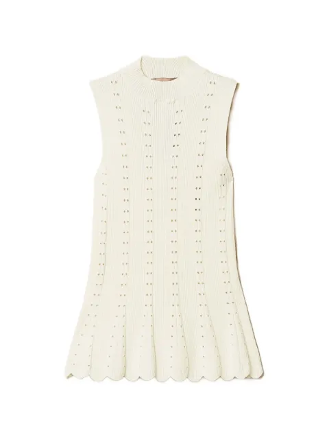 TWINSET mock-neck scalloped-trim top