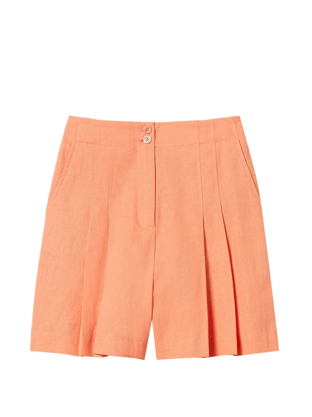 TWINSET pleated button shorts - Arancione