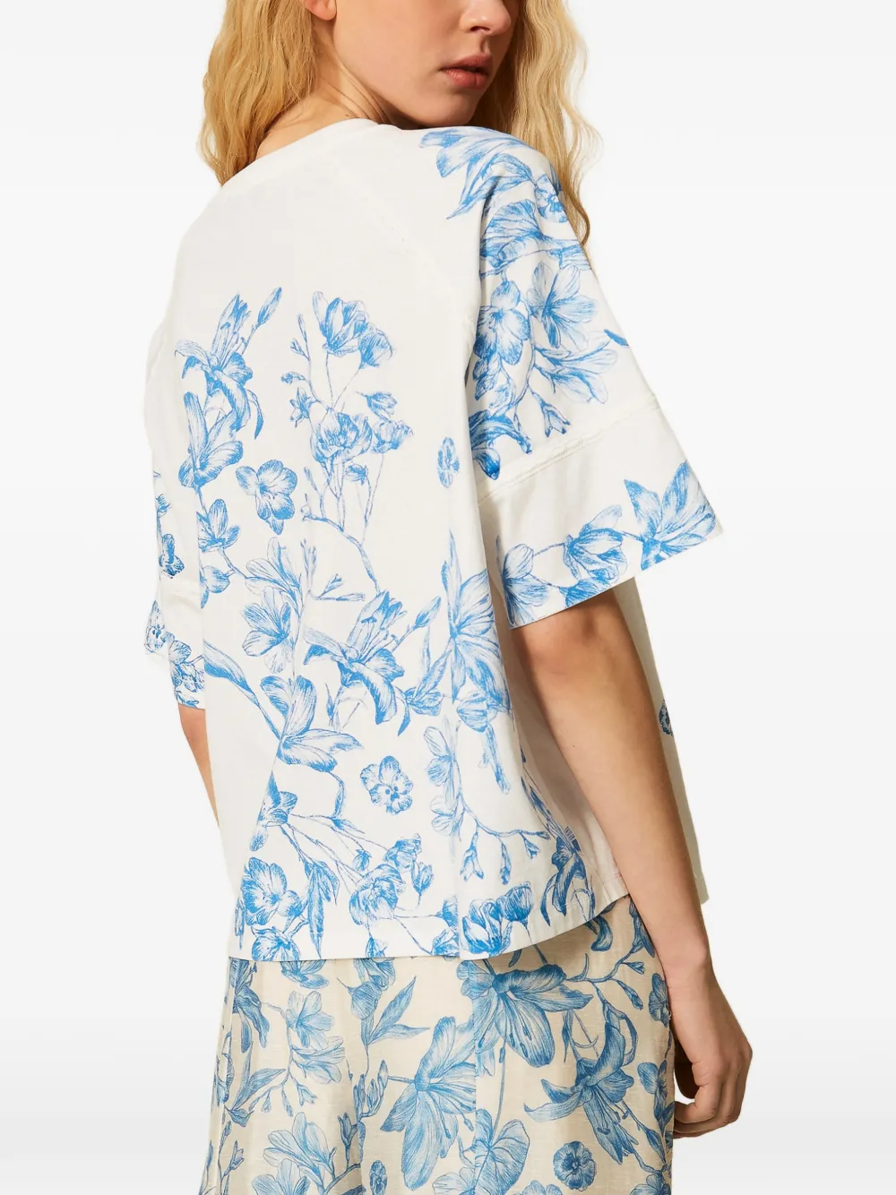 TWINSET T-shirt met bloemenprint Wit