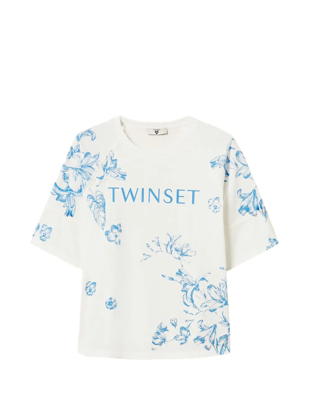TWINSET floral-print T-shirt - Weiß