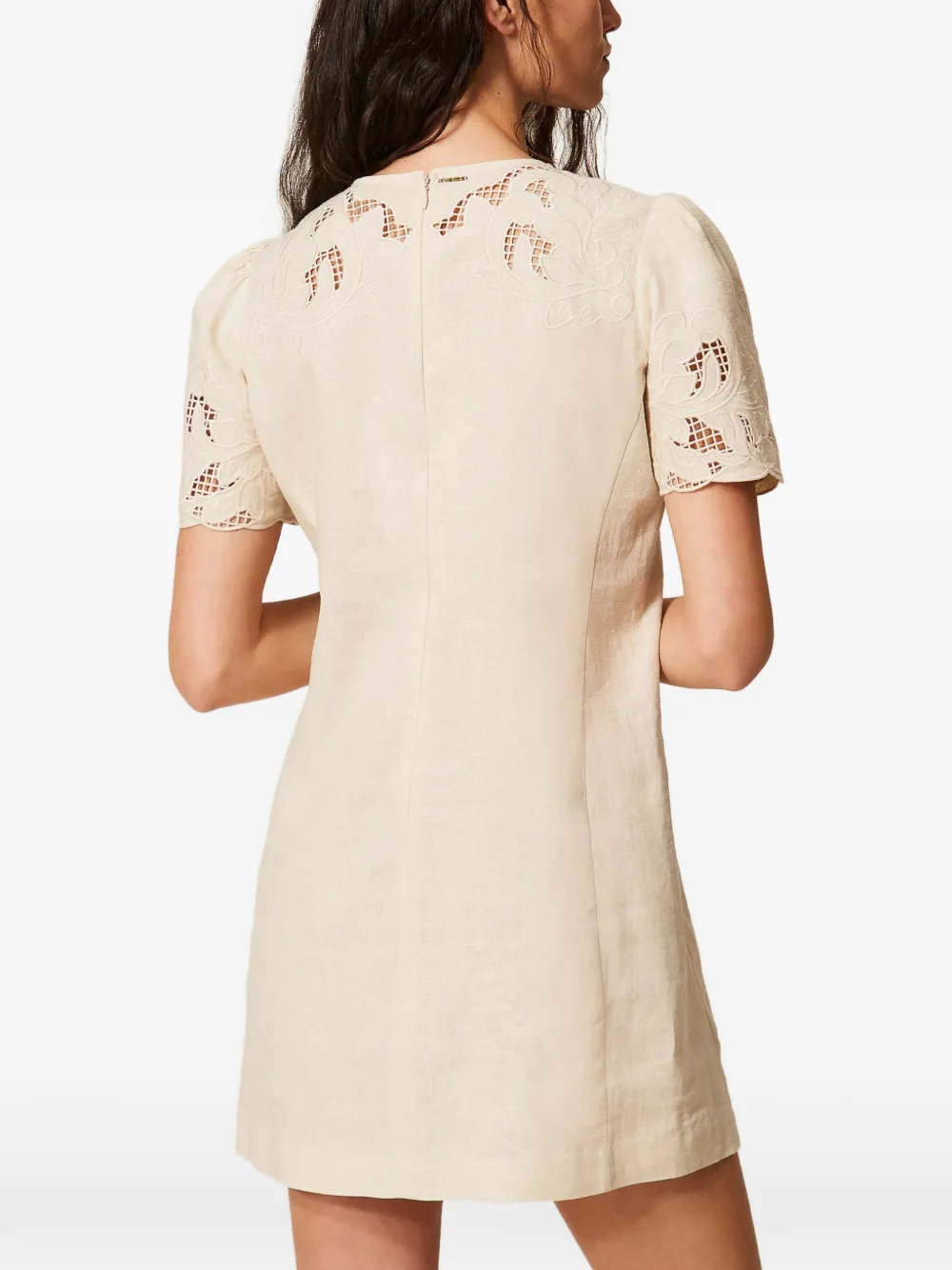 TWINSET Mini-jurk met borduurwerk Beige