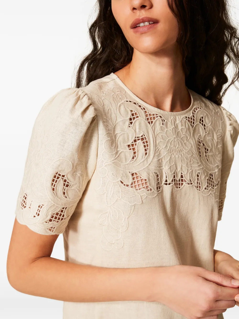 TWINSET Mini-jurk met borduurwerk Beige