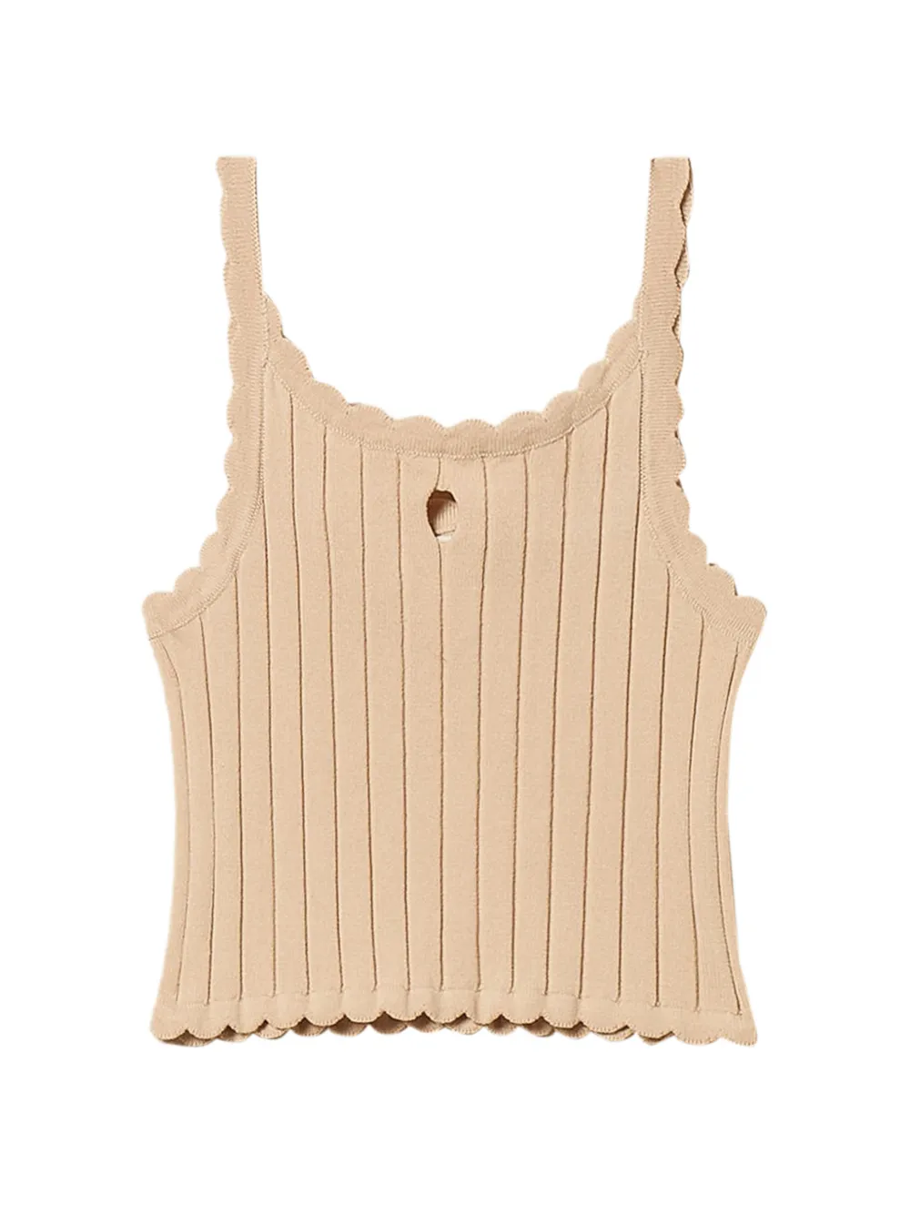 TWINSET Kids Top con orlo a smerlo - Toni neutri