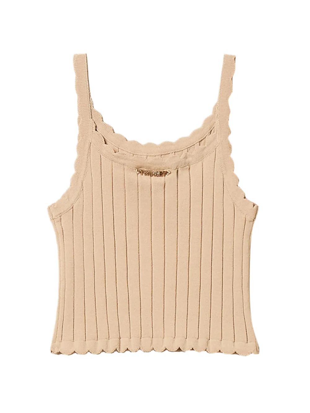 Scalloped-Hem Top