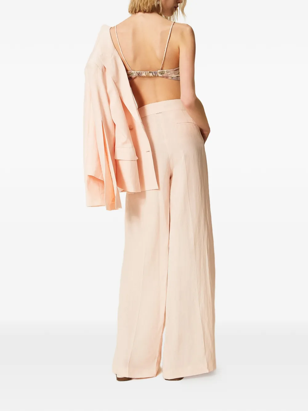 TWINSET Broek met wijde pijpen Roze