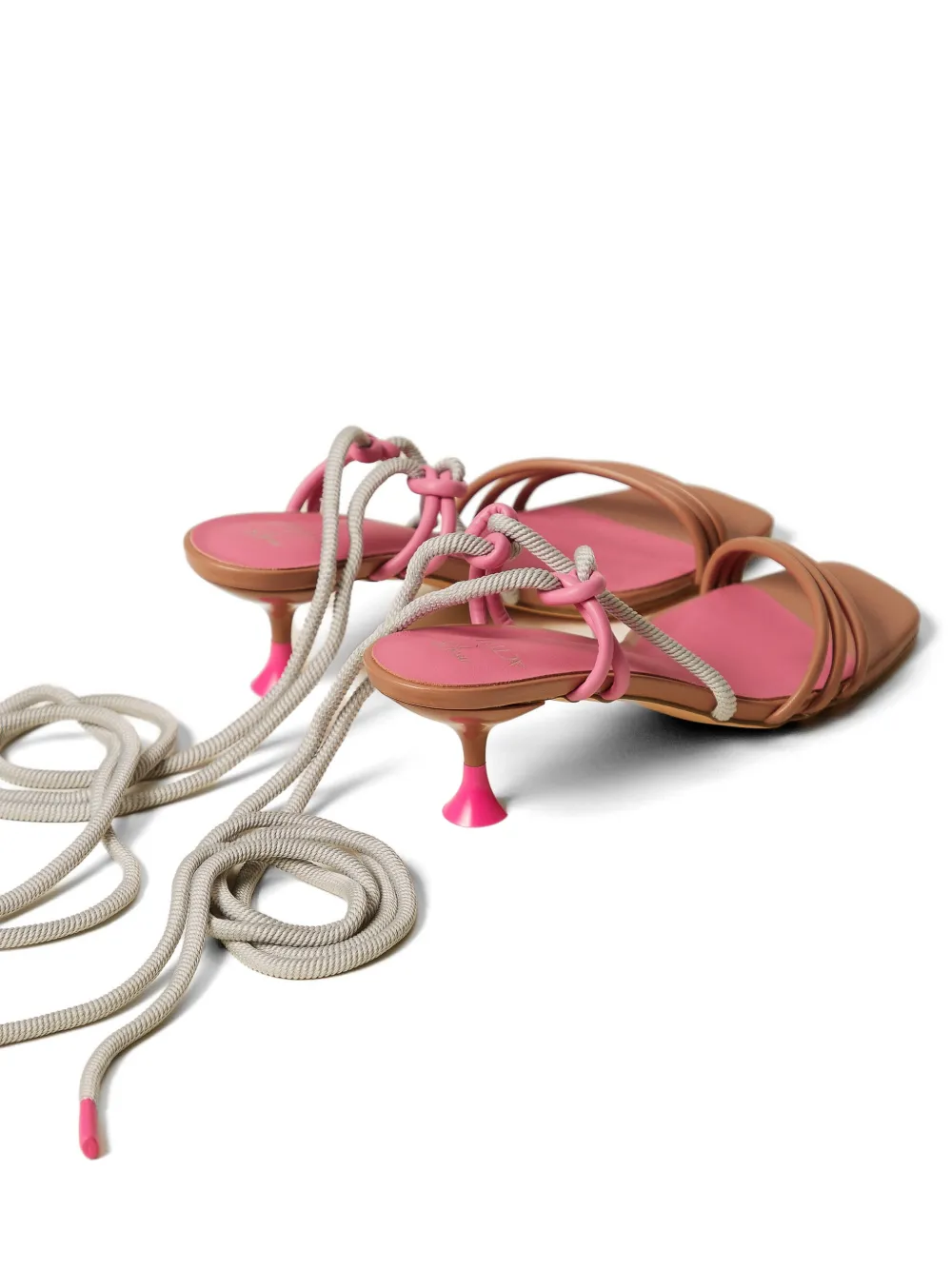 TWINSET x Myfo colour-block sandals Beige