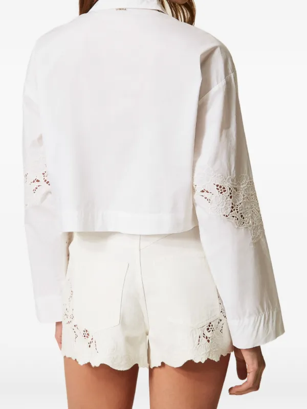 TWINSET レースディテール シャツ | ホワイト | FARFETCH JP