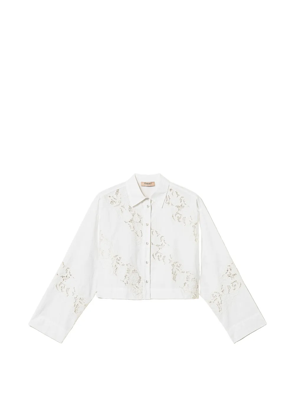 TWINSET Camicia con dettagli in pizzo - Bianco