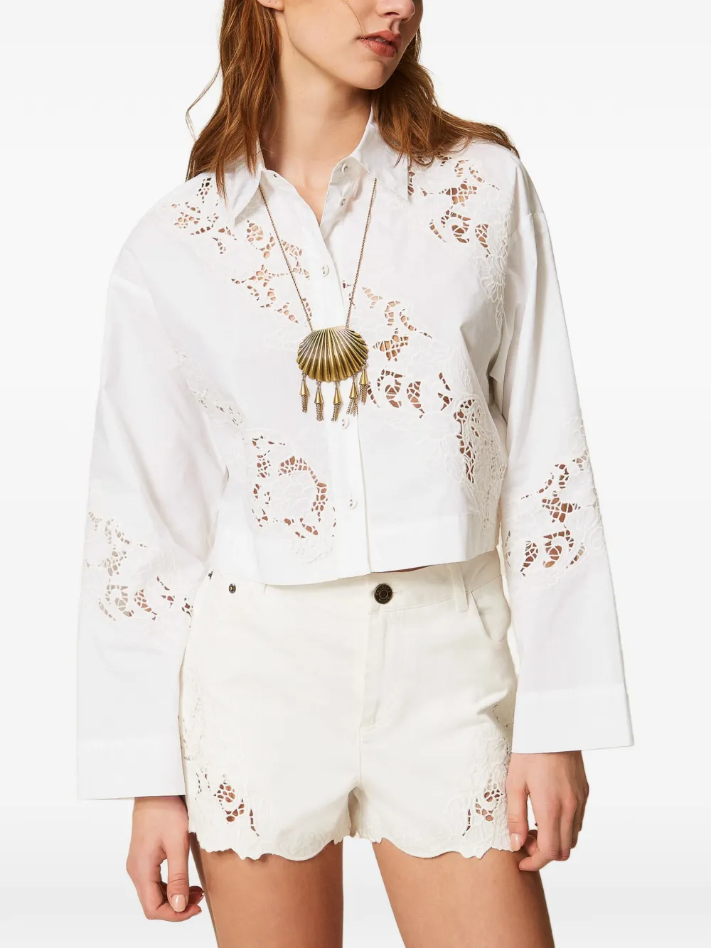 TWINSET Blouse met kanten details Wit