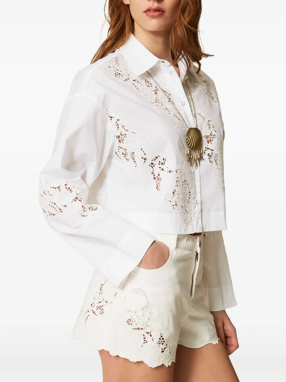 TWINSET Blouse met kanten details Wit