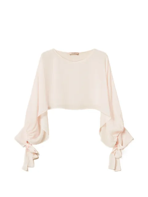 TWINSET beskuren blus med rosettdetalj