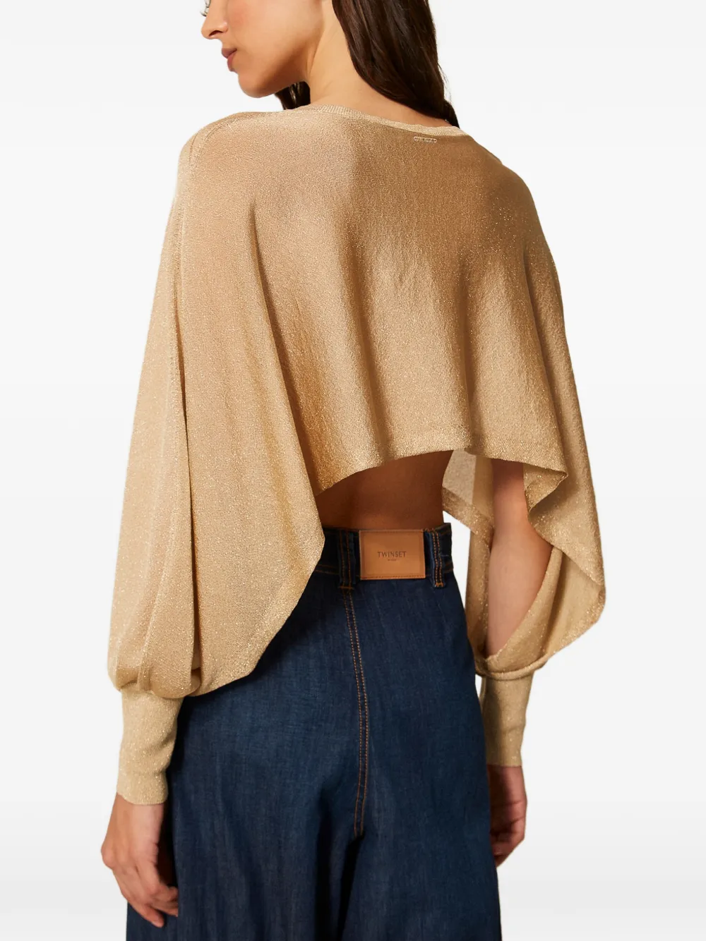 TWINSET Cropped top Beige