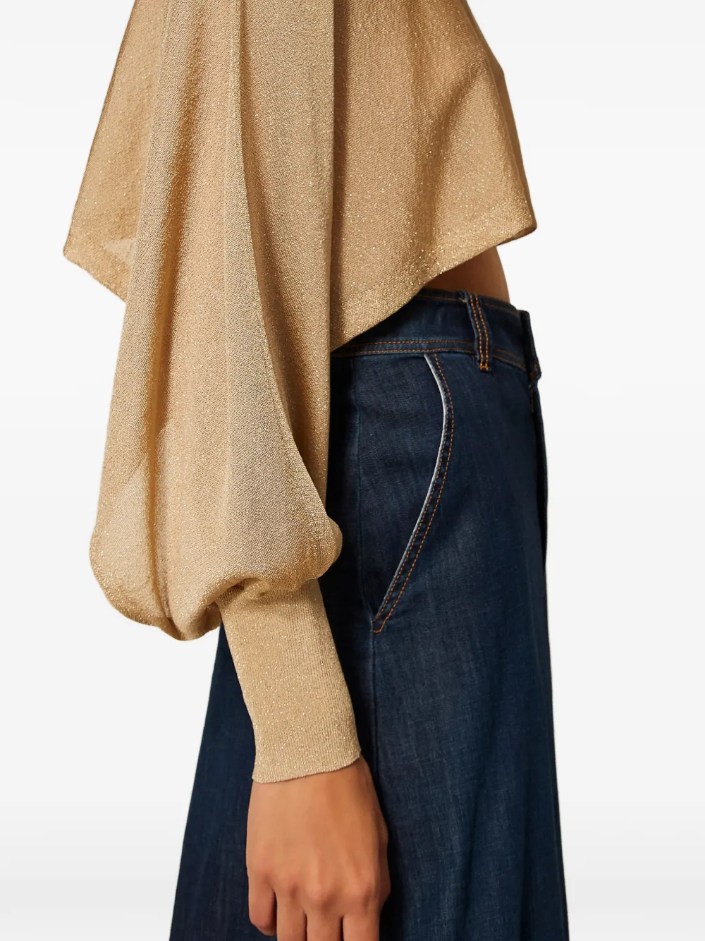 TWINSET Cropped top Beige