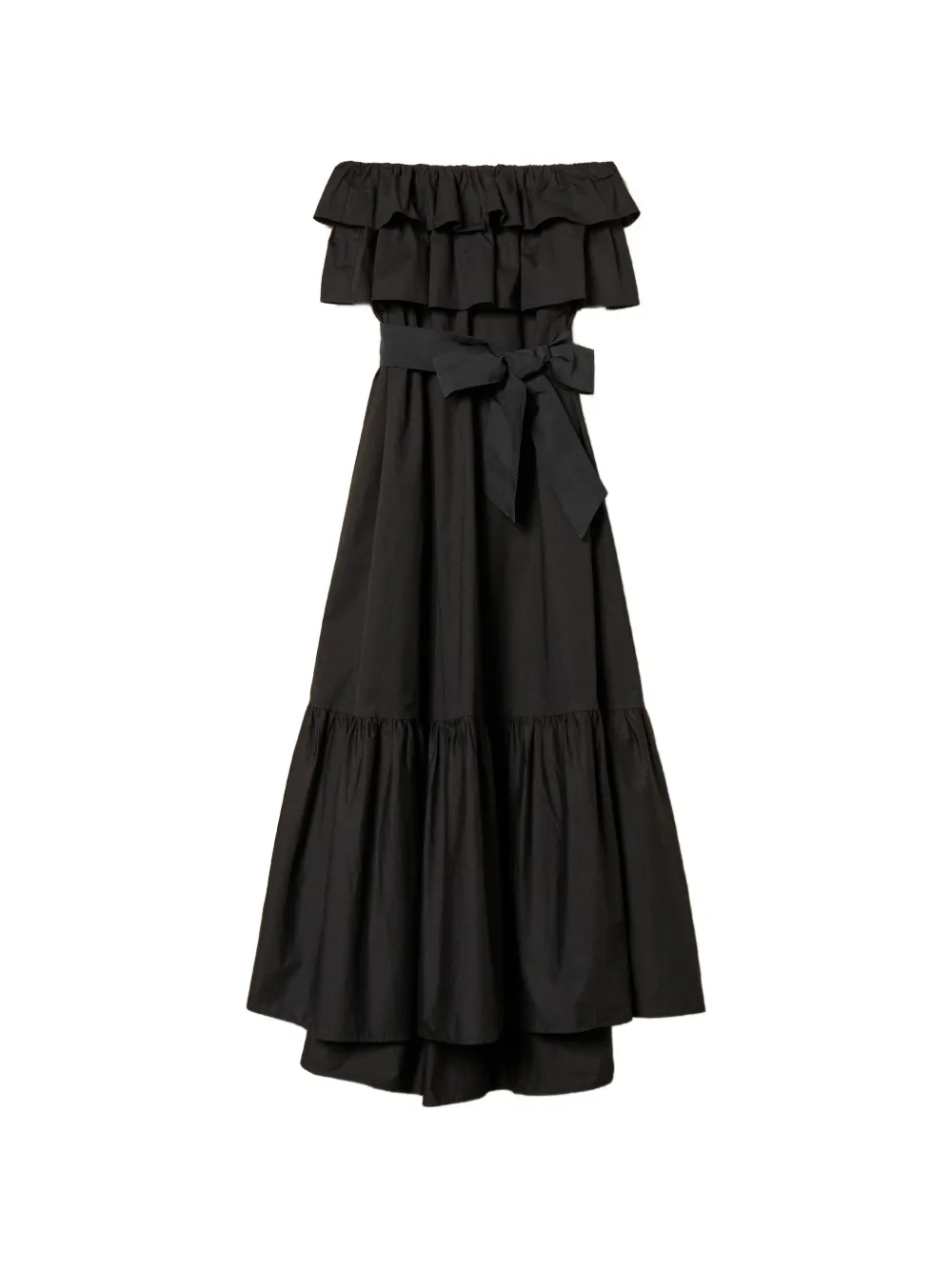 TWINSET ruffled off-shoulder dress - Nero
