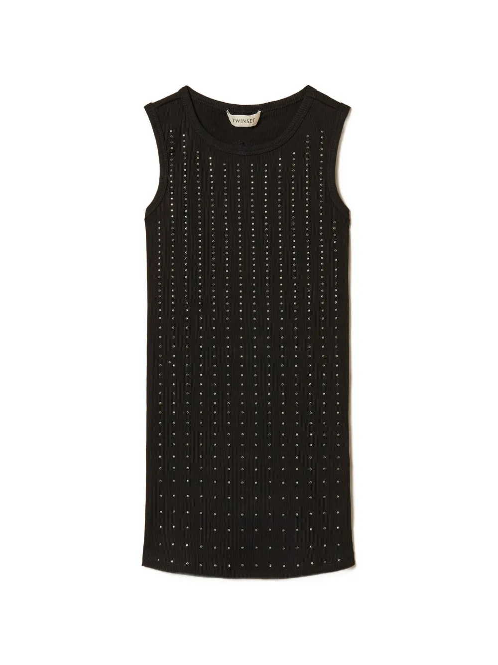 TWINSET Kids ribbed studded dress - Schwarz