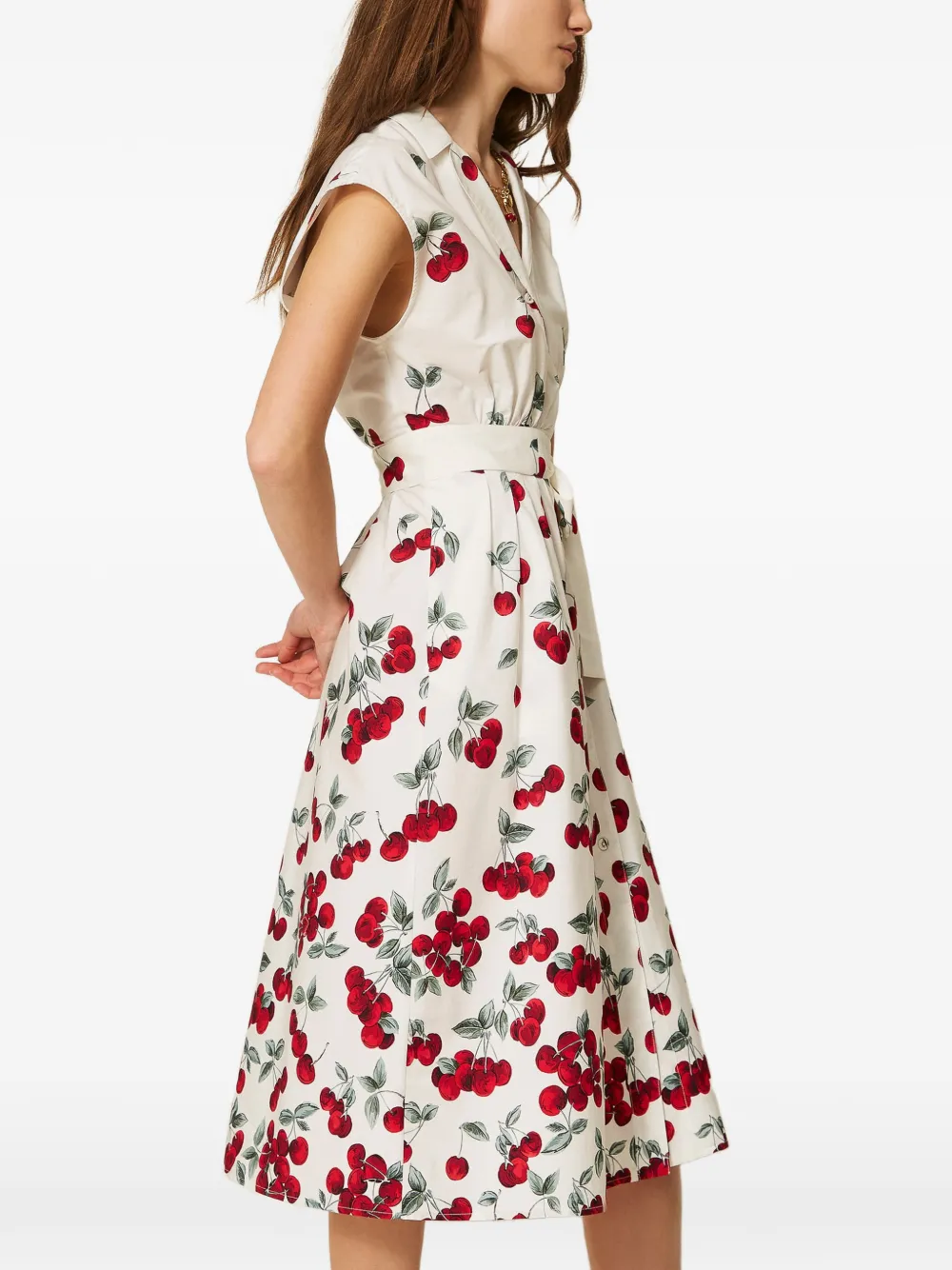 TWINSET Midi-jurk met print Beige