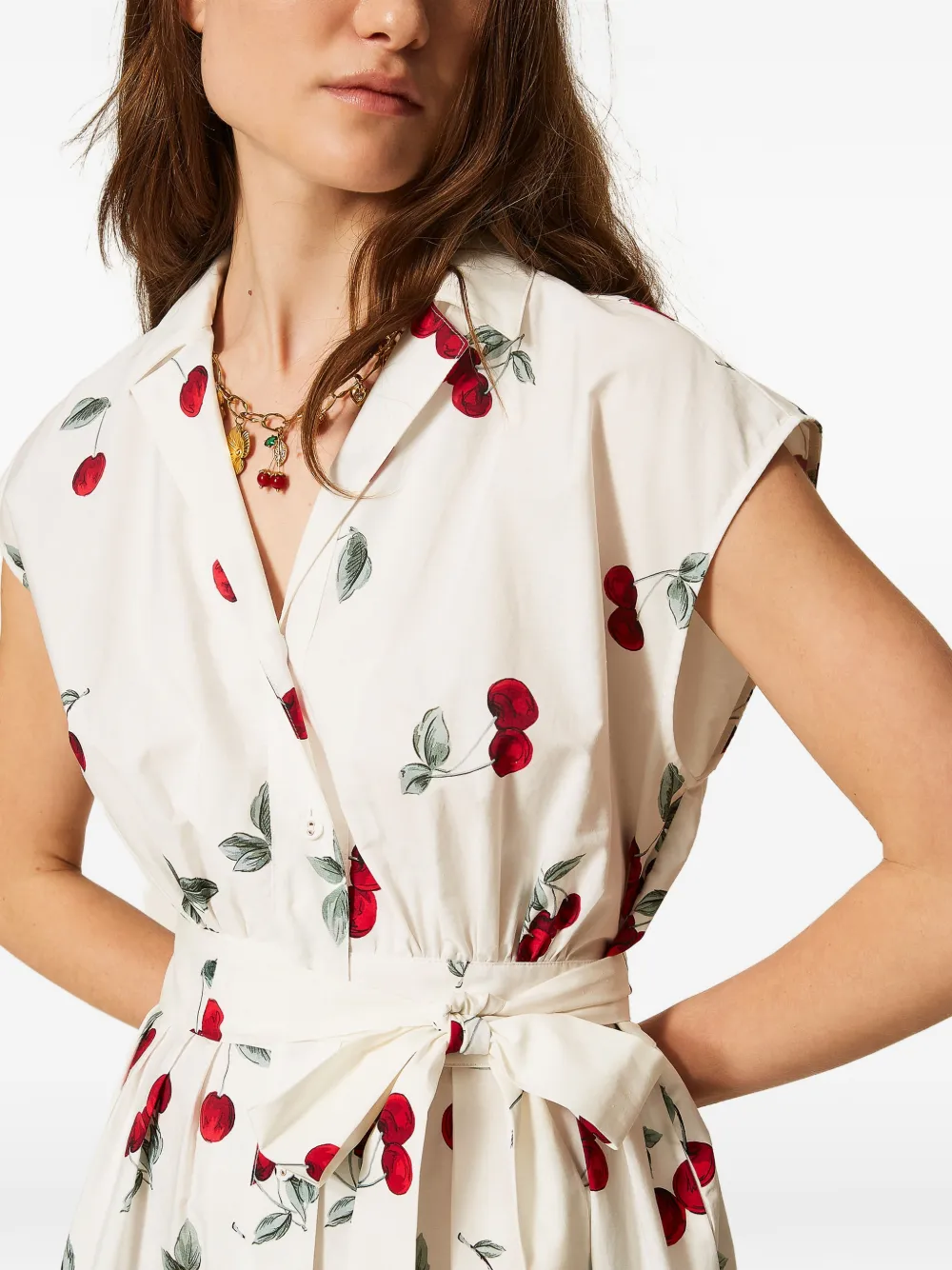 TWINSET Midi-jurk met print Beige