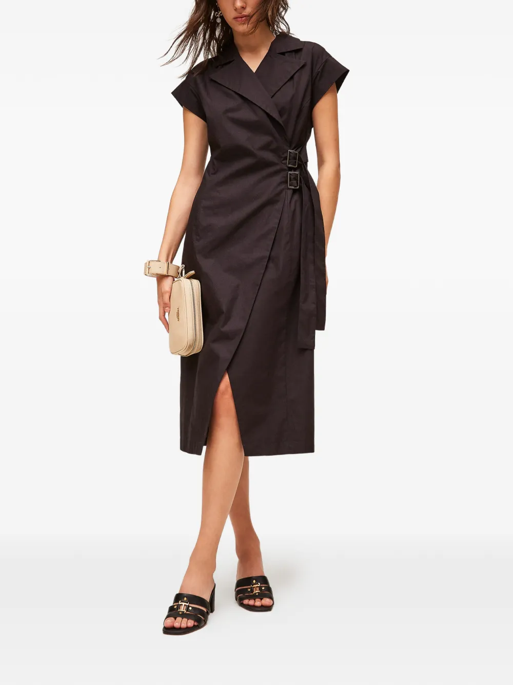 TWINSET double-breasted dress - Zwart