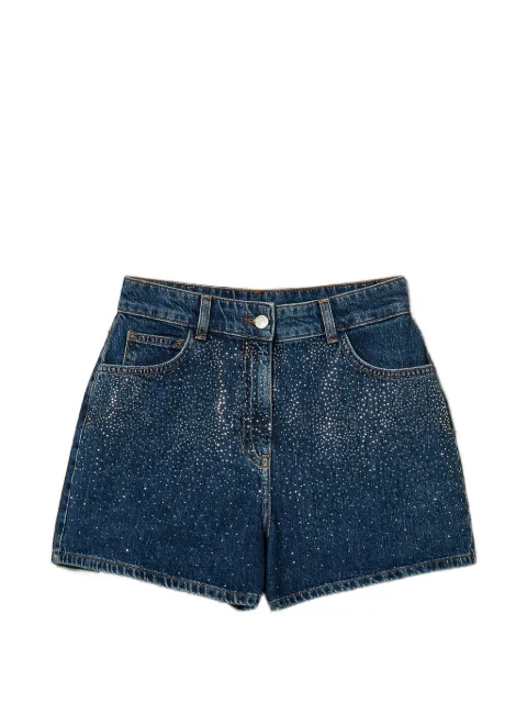 TWINSET short en jean à détails de strass