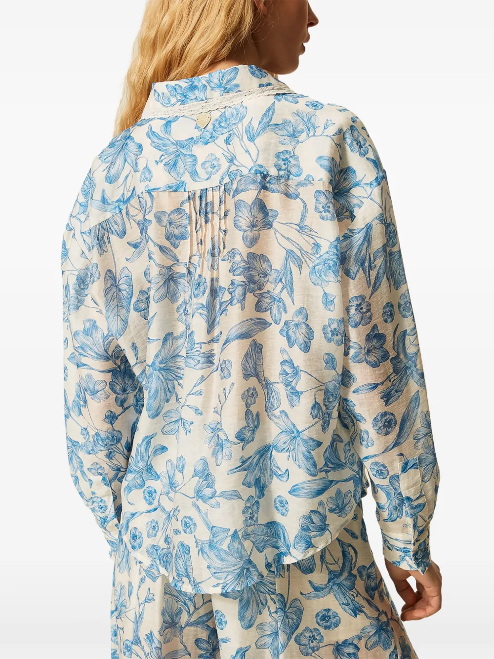 TWINSET Blouse met bloemenprint Blauw
