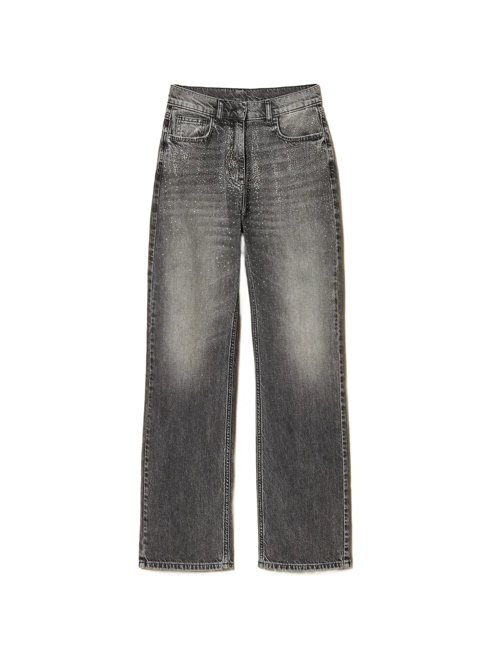 TWINSET rhinestone five-pocket jeans - Grigio